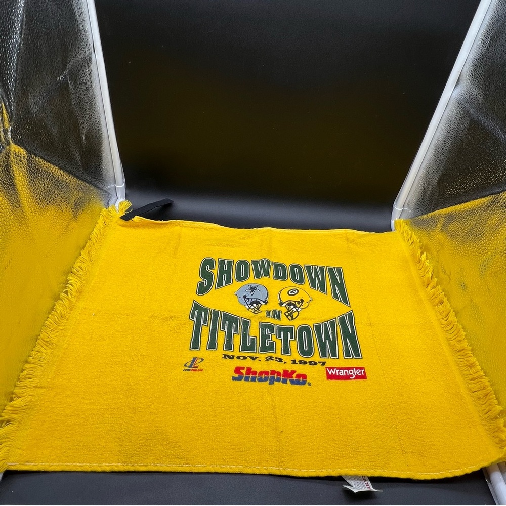 Vintage 1997 Green Bay Packers Dallas Cowboys Showdown in Titletown Rally Towel